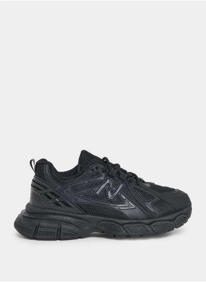 Styli Mesh Web Design Chunky Sneakers