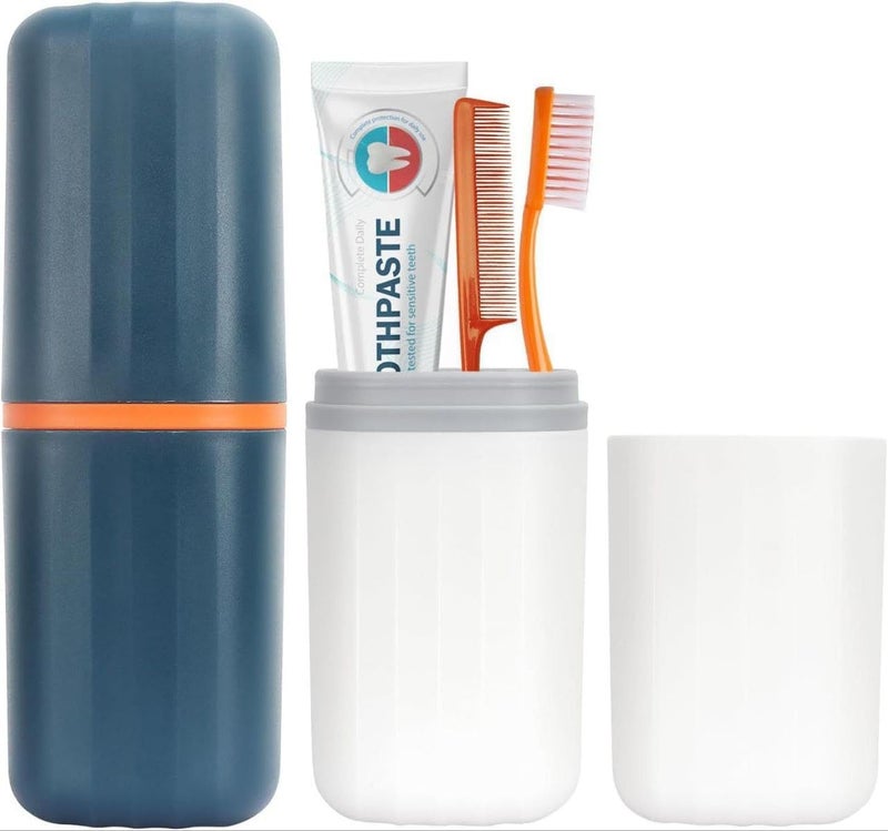 NIL JO Travel Toothbrush Cup holderToothbrush Holder Case for Traveling, Camping, Business Trip and School Multipurpose Storage Holder(Multicolor) - Image 2