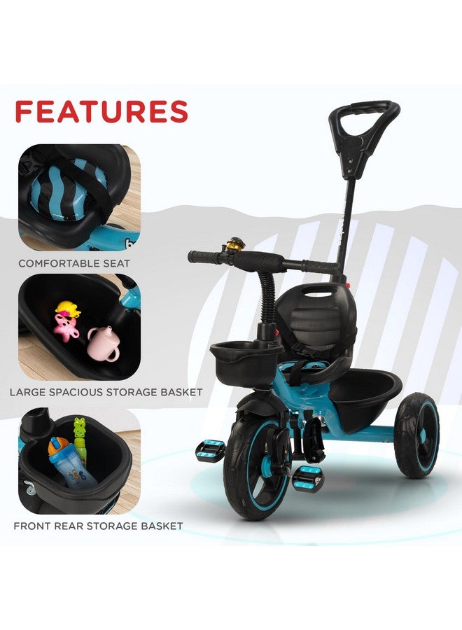 BAYBEE Baybee Baby Tricycle for Kids, Smart Plug & Play Kids Cycle with Eva Wheels, Bell, Storage Baskets & High Backrest | Kids Tricycle Trike | Baby Cycle for Kids 2 to 5 Years Boy Girl (Trixg Pro Blue) - Image 3