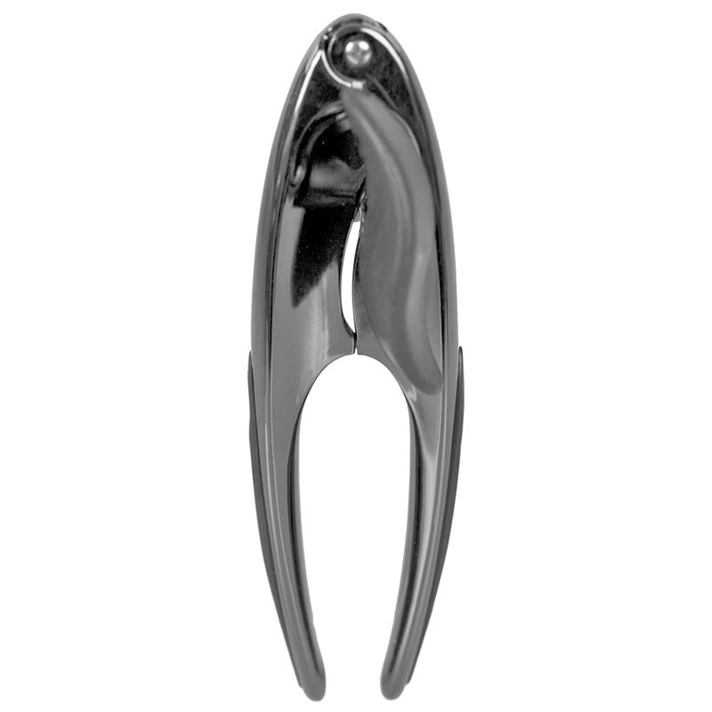 Home Basics Curved Zinc Alloy Handheld Manual Can Opener with Large Easy Turn Knob by Home Basics  NonSlip Grip Handles  Sharp Cutting Wheel  Essential Kitchen Tool 