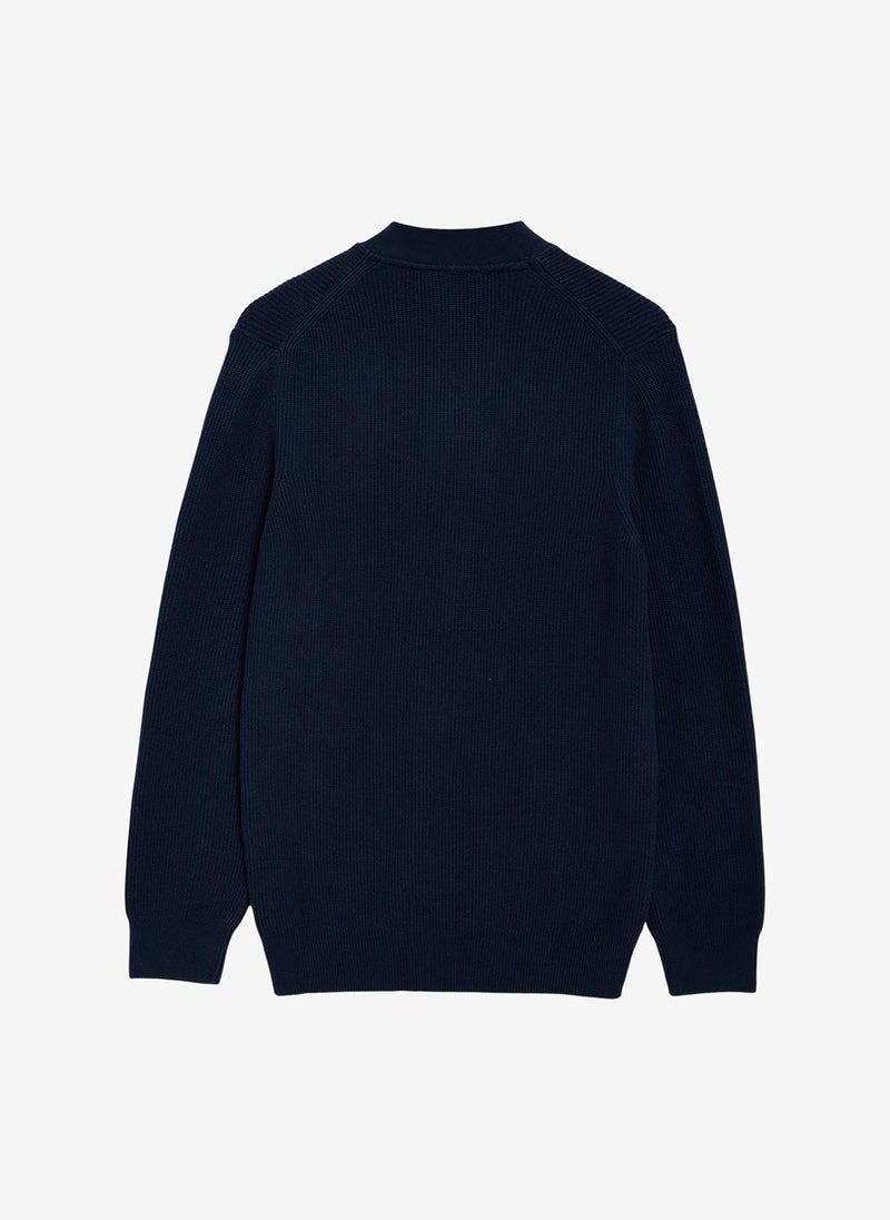 French Connection Men's Navy Knit Cardigans - Image 4