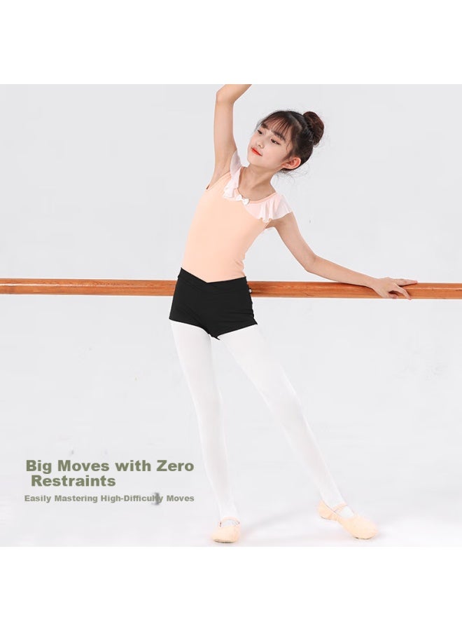 Smart Friends Zhiyou Baner Children's Dance Shorts, High-waist, Black, Ballet Leotard, Girls' One-piece Shorts, For Practice, Dancing, And Exams - Image 3