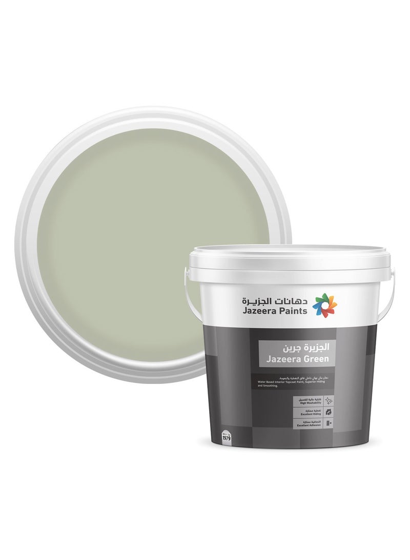 Jazeera Paints Green Interior Walls Paints Silk (color :Dry Green) 3L - Image 1