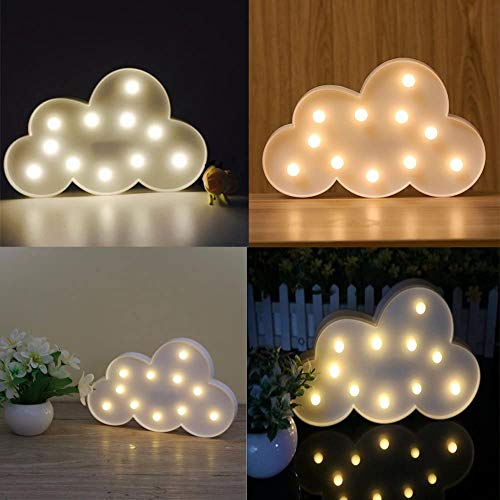 MIRADH LED Marquee Letter Lights Sign; Light Up Alphabet Letters for Wedding Birthday Party Christmas Home Bar Decoration; Warm White (Cloud) - Image 5