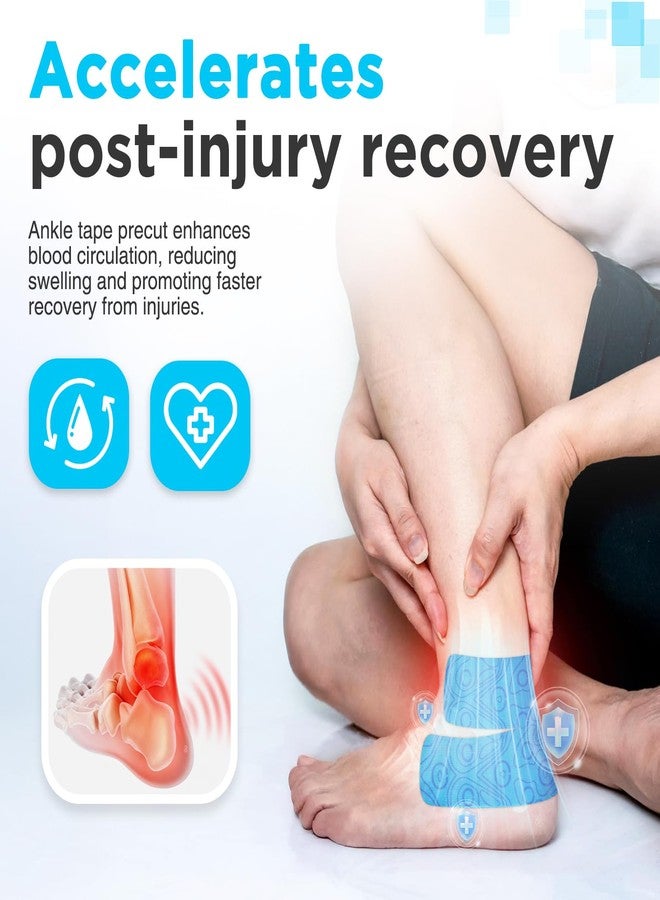 OK TAPE Kinesiology Tape for Ankle - 10 Precut Strips | Professional-Grade Water-Resistant & Breathable Ankle Tape for Sports Injury Recovery, Support, 10pcs, Beige - Image 5