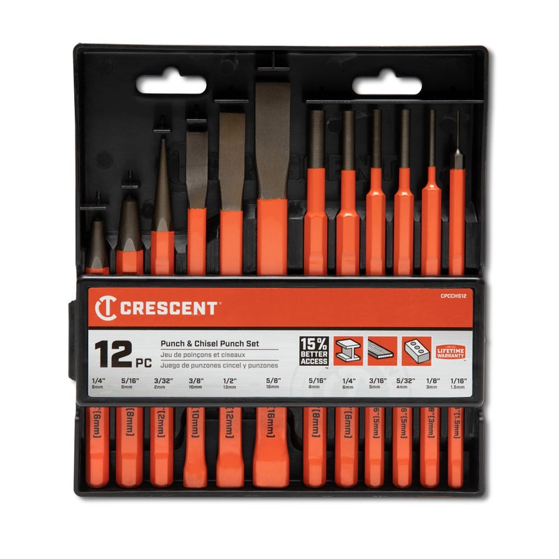 Crescent 12 Piece Set, Punch & Chisel - CPCCHS12 - Image 4