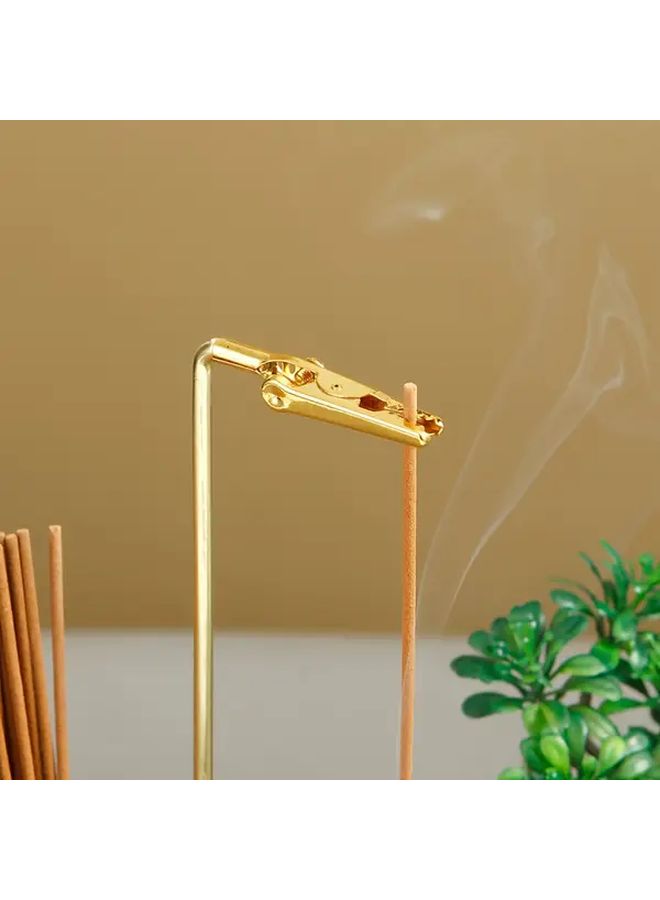 مجموعة مبخرة بألوان رجعية، قطعة واحدة، من الخشب الصلب والزجاج على شكل غطاء لوتس، وقاعدة من سبائك الزنك، لليوغا والتأمل والاسترخاء وديكور المنزل، آمنة وسهلة التنظيف. - Image 4