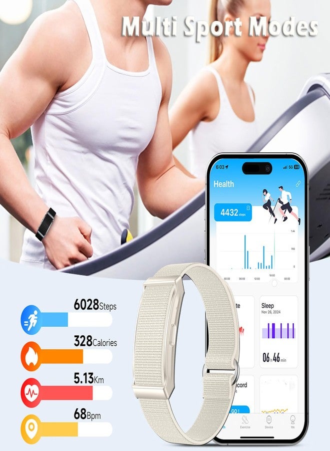 Loluka Smart Bracelet for Women and Men with 2 Bands, Screenless Fitness Tracker No Screen Lightweight for 100+ Sports IP68 Waterproof Wearable Activity Wristband Heart Rate Sleep Monitor - Image 2