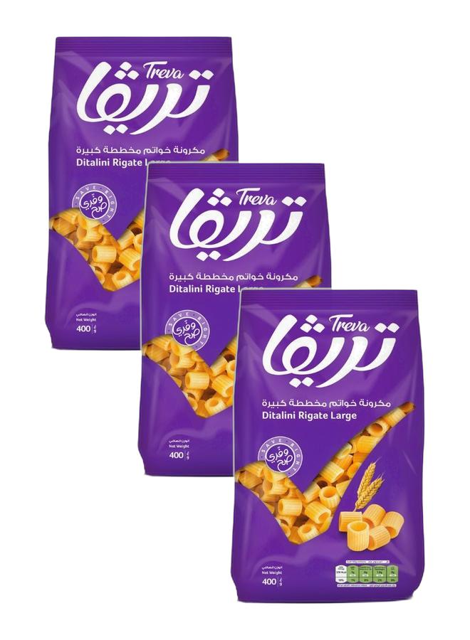 Treva Macaroni Ditalini Rigate Large 400grams, Bundle of 3 - Image 1
