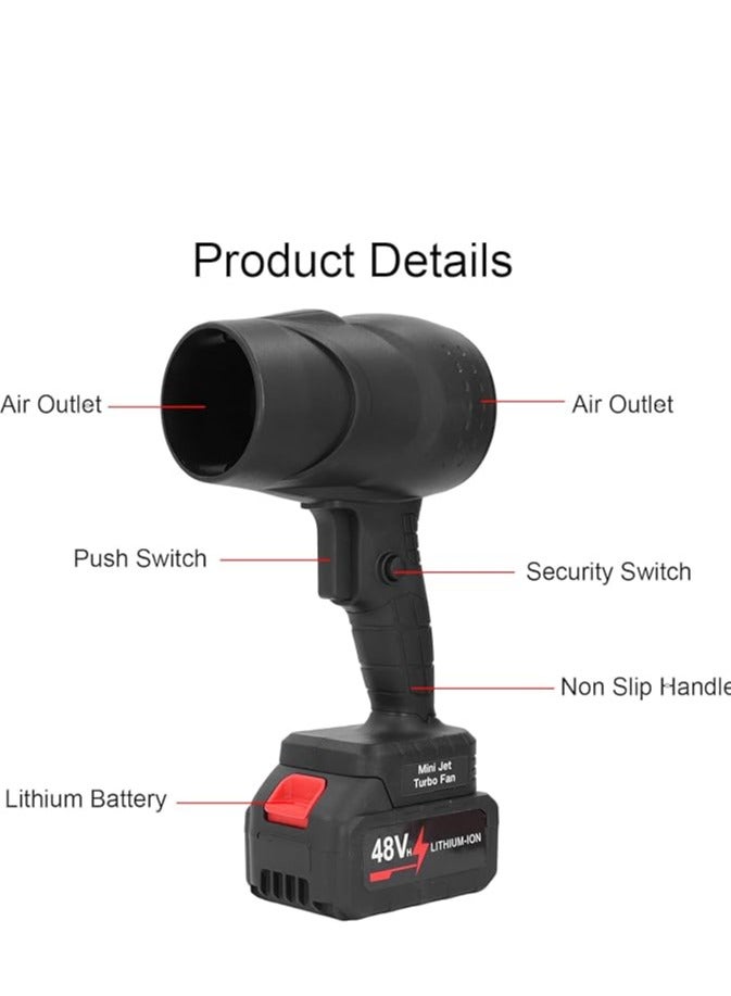 منفاخ تجفيف قوي، توربين لإزالة الغبار العنيف، مجفف محمول باليد، محرك مجفف شعر عالي السرعة، مزود بمحرك مروحة بدون فرشاة (قابس أمريكي) - Image 2