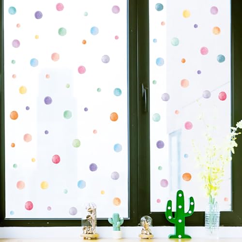 Kasubeso 201 Pcs Watercolor Polka Dots Wall Decals, Peel and Stick Boho Rainbow Wall Stickers, Multicolor Circle Wall Decor,Pastel Colorful Round Decoration for Girls Bedroom Kids Nursery Classroom Playroom - Image 4