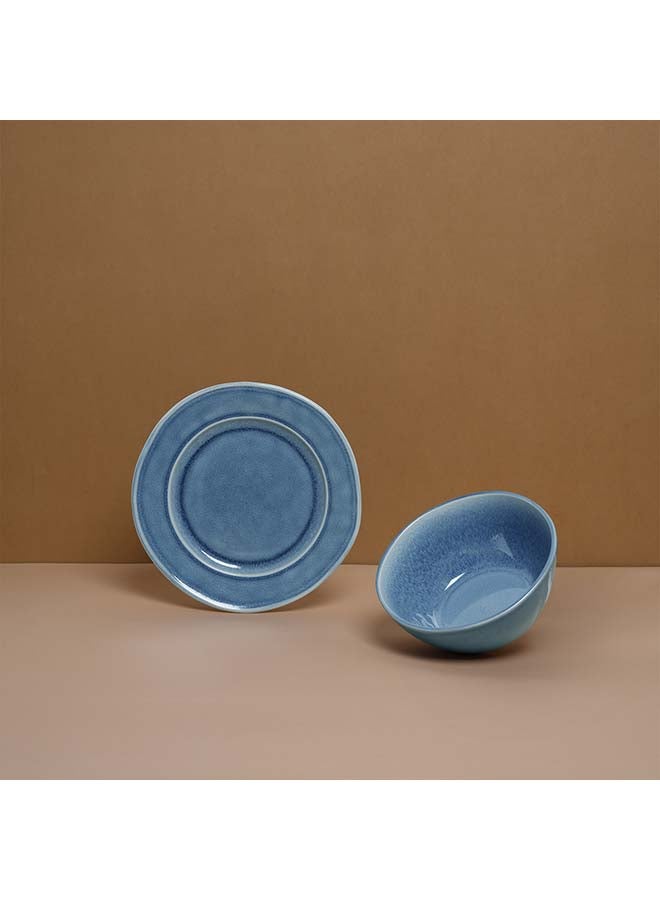 Famiware Aurora 6 Piece Reactive Glaze Dinner Plates in 10.25 inches, Scratch Resistant, Microwave & Dishwasher Safe, Lagoon Blue  - Image 3
