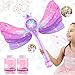 Britik Bubble Wands for Kids Girls LED Light Music Bubble Machine 3 AA Batteries 2 Bubble Solutions Outdoor Party Birthday Toys for Toddlers Gift for 3 4 5 6 7 8 Year Old Girls Purple - Image 4