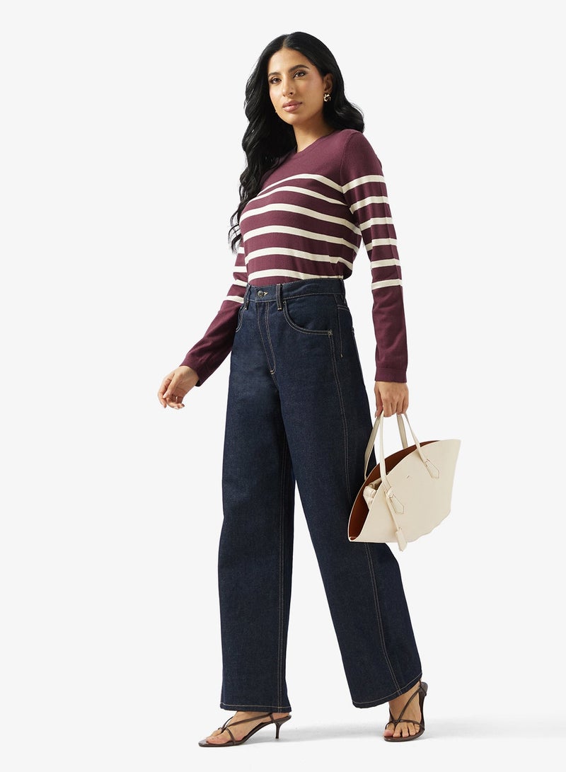 VERO MODA Saba Plain Long Sleeve O-Neck Pullover - Image 4