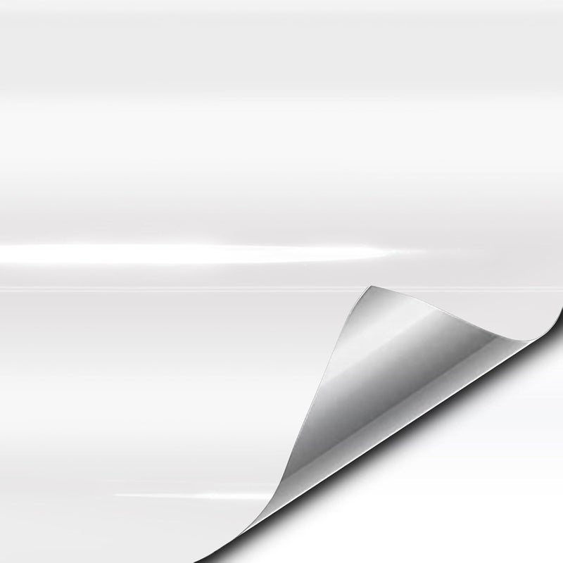 VViViD White Gloss Car Wrap Vinyl Roll with Air Release Adhesive 3mil-8 (60 x 3ft) - Image 1