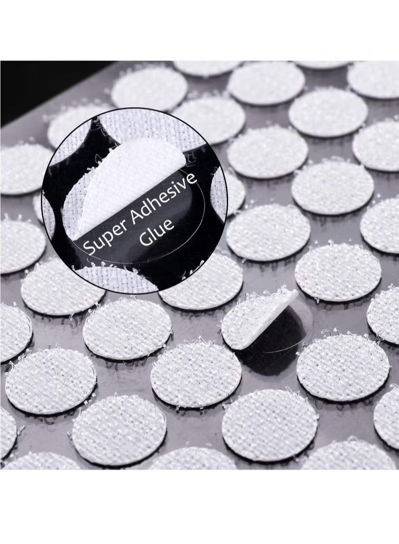 Generic Self Adhesive Dots, Tapes Sticky Back Coins Dots with Hook and Loop Velcro Round Pads, 20mm Diameter Strong Waterproof Round Dot, Dots with Adhesive for Home Office School 300Pcs (150 Pairs)  - Image 2