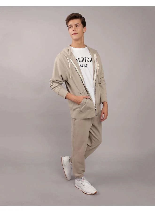 American Eagle AE Logo Graphic Zip-Up Hoodie
