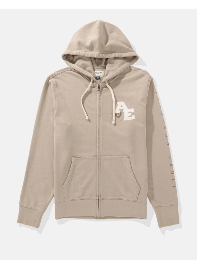 American Eagle - AE Logo Graphic Zip-Up Hoodie - Image 1