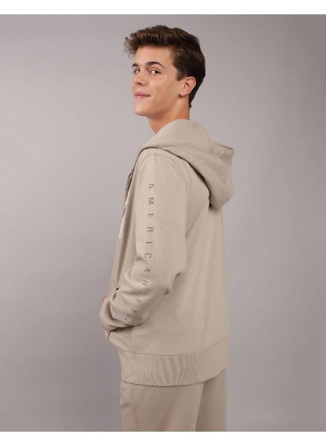 American Eagle - AE Logo Graphic Zip-Up Hoodie - Image 1