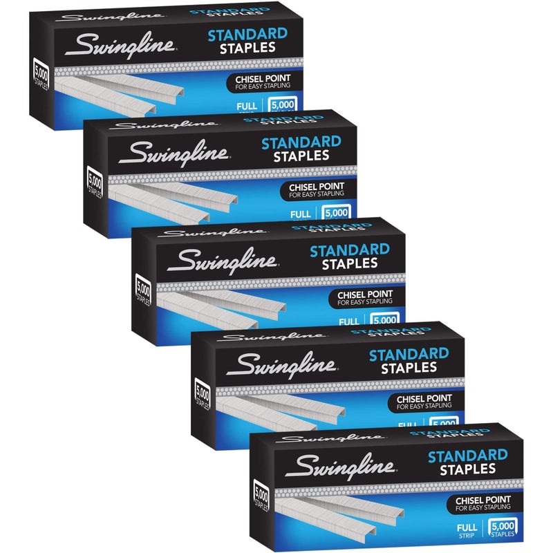 Swingline Staples, 5 Pack, Standard Staples for Desktop Staplers, 1/4" Length, 210/Strip, 5000/Box (35101) - Image 4