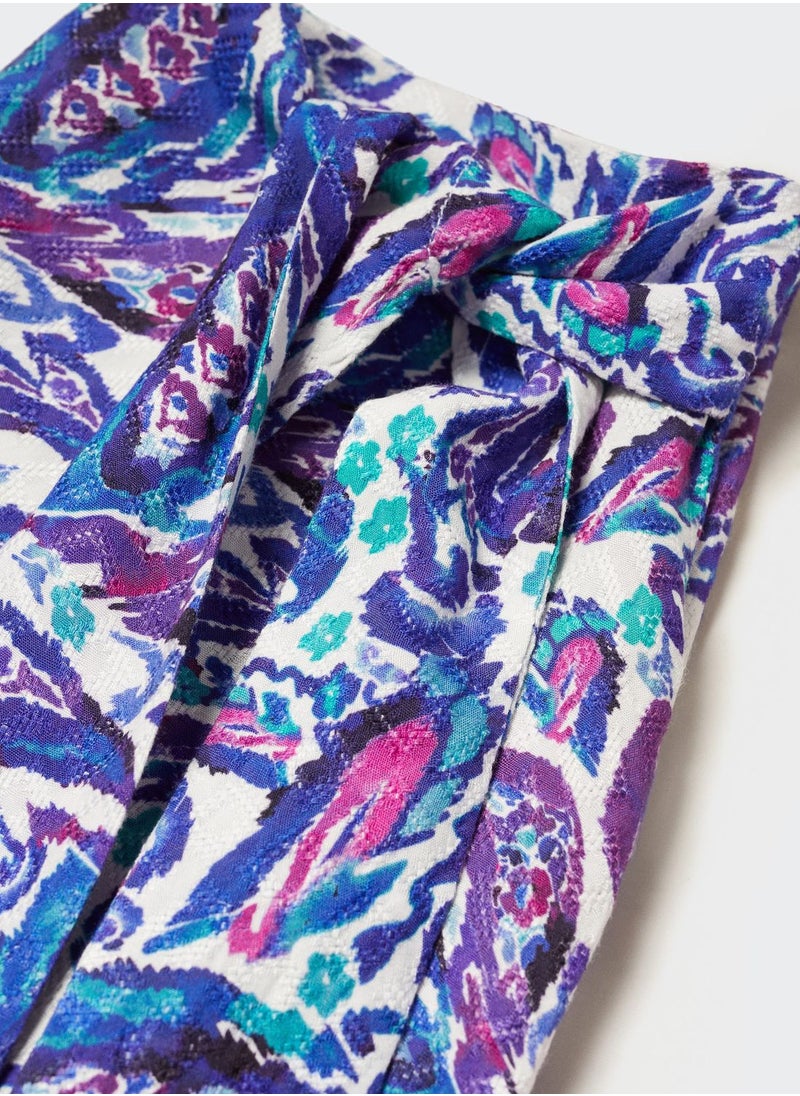 MANGO - Youth Printed Knot Detail Skirt - Image 1