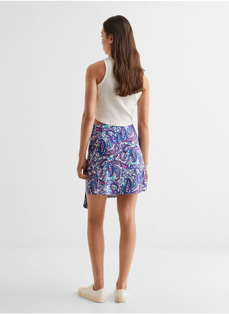 MANGO - Youth Printed Knot Detail Skirt - Image 1