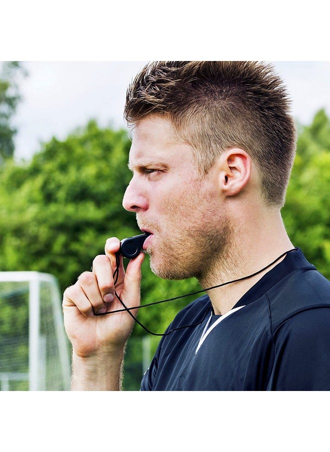 SANNIX 7 Pack Plastic Whistles Coaches Referee Whistles With Lanyards Colorful Whistles For Kids Sports Whistles For Football Basketball Training Gyms Emergency  - Image 5