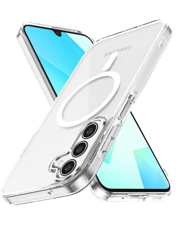 for Samsung Galaxy A26 Case Clear [Compatible with Magsafe] [Strong Magnet] [Non-Yellowing] Magnetic Slim Thin Bumper Phone Cover, Lightweight, and Durable Clear - Image 1