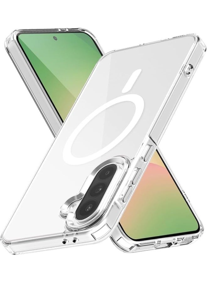 for Samsung Galaxy A26 Case Clear [Compatible with Magsafe] [Strong Magnet] [Non-Yellowing] Magnetic Slim Thin Bumper Phone Cover, Lightweight, and Durable Clear - Image 2