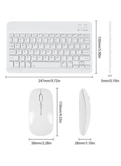 LIVVY LIVVY Wireless Bluetooth Keyboard & Mouse Combo – Ultra-Slim, Rechargeable, Silent Typing, Compact & Portable for Android, Windows, Tablets & Phones(White)  - Image 2