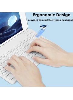 LIVVY LIVVY Wireless Bluetooth Keyboard & Mouse Combo – Ultra-Slim, Rechargeable, Silent Typing, Compact & Portable for Android, Windows, Tablets & Phones(White)  - Image 4