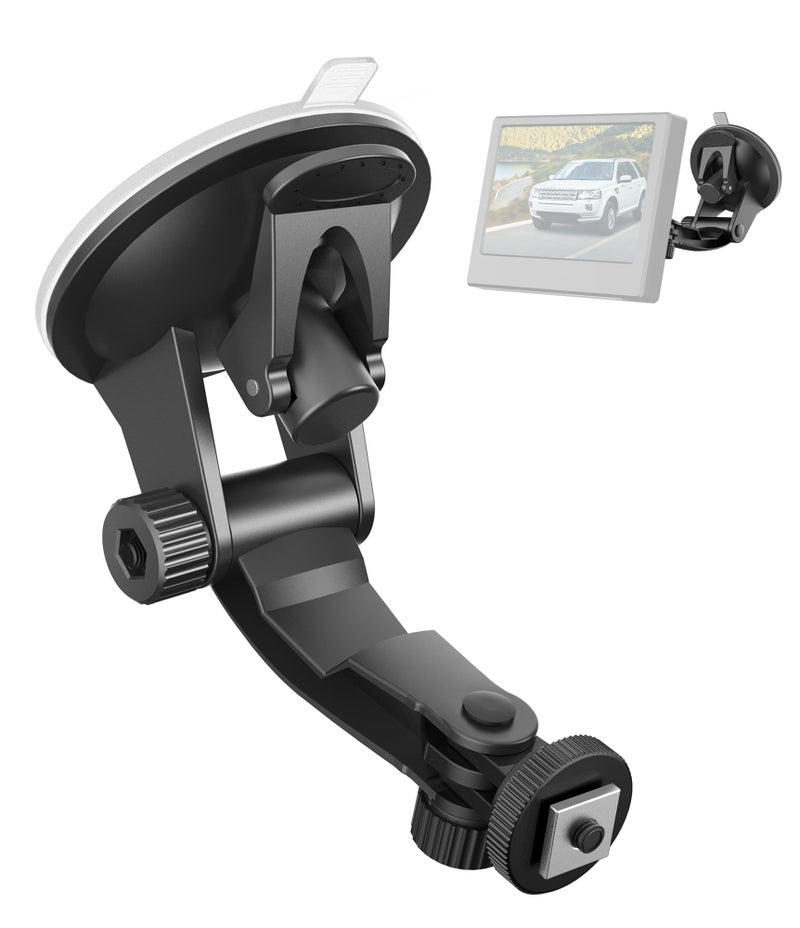 PixelMan Large Dual Suction Cup Backup Camera Mount for 7/9 inch Windshield and Car, RV, Truck Display Monitor Bracket - Image 1