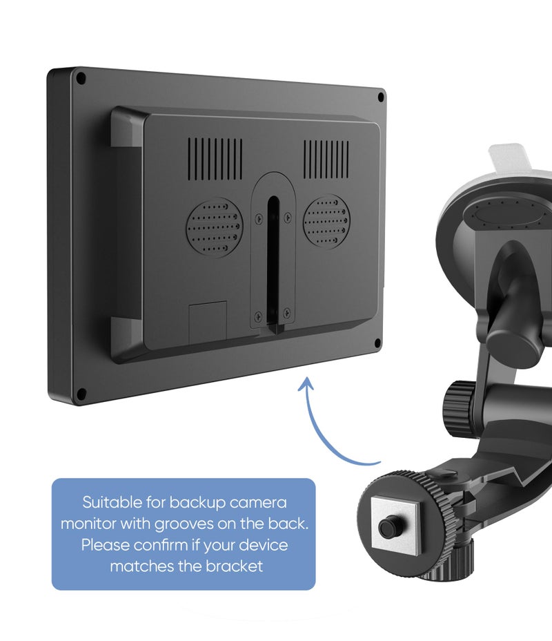 PixelMan Large Dual Suction Cup Backup Camera Mount for 7/9 inch Windshield and Car, RV, Truck Display Monitor Bracket - Image 5