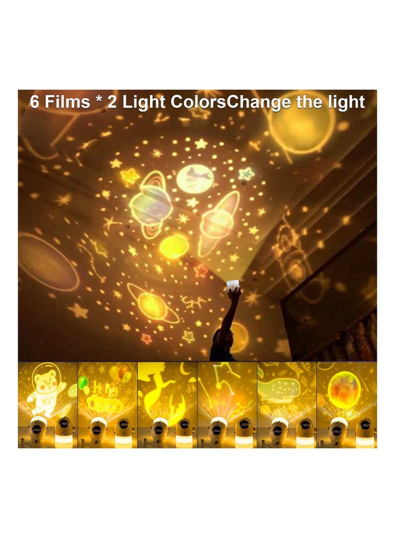 Y&D SYOSI Kids Clock Night Light, with Star Projection Function, Suitable for 3-14 Years Old Girl Boy Baby Toddler Light Decoration, - Image 3