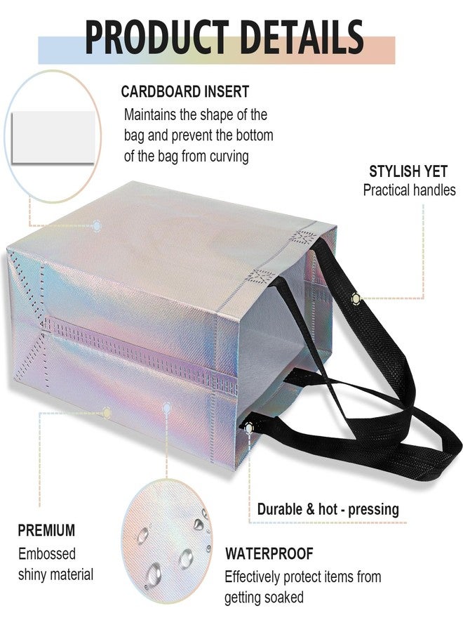 Hugro Tarfive 【18-Pack Shiny Color】 Reusable Gift Bags with Handles, Bulk Goodie Bags for Easter, Baby Shower,Kids Birthday, Party Favors, Wedding, Holiday Goodie | 8x4x10 Inches | 18 Premium Shiny Color Bag | Eco-Friendly - Image 3