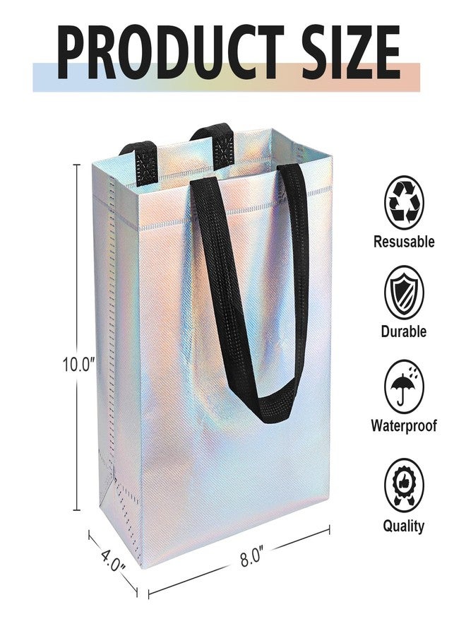 Hugro Tarfive 【18-Pack Shiny Color】 Reusable Gift Bags with Handles, Bulk Goodie Bags for Easter, Baby Shower,Kids Birthday, Party Favors, Wedding, Holiday Goodie | 8x4x10 Inches | 18 Premium Shiny Color Bag | Eco-Friendly - Image 2