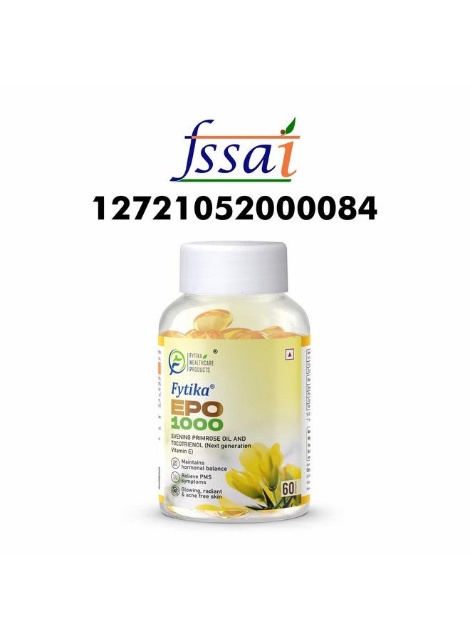 FYTIKA كبسولات فيتيكا إبو 1000 زيت زهرة الربيع المسائية وتوكوترينول | لبشرة صحية وخالية من حب الشباب | يدعم التوازن الهرموني لدى النساء | مفيد في متلازمة ما قبل الحيض وانقطاع الطمث | مستخلص زيت طبيعي 60 كبسولة لينة - Image 2