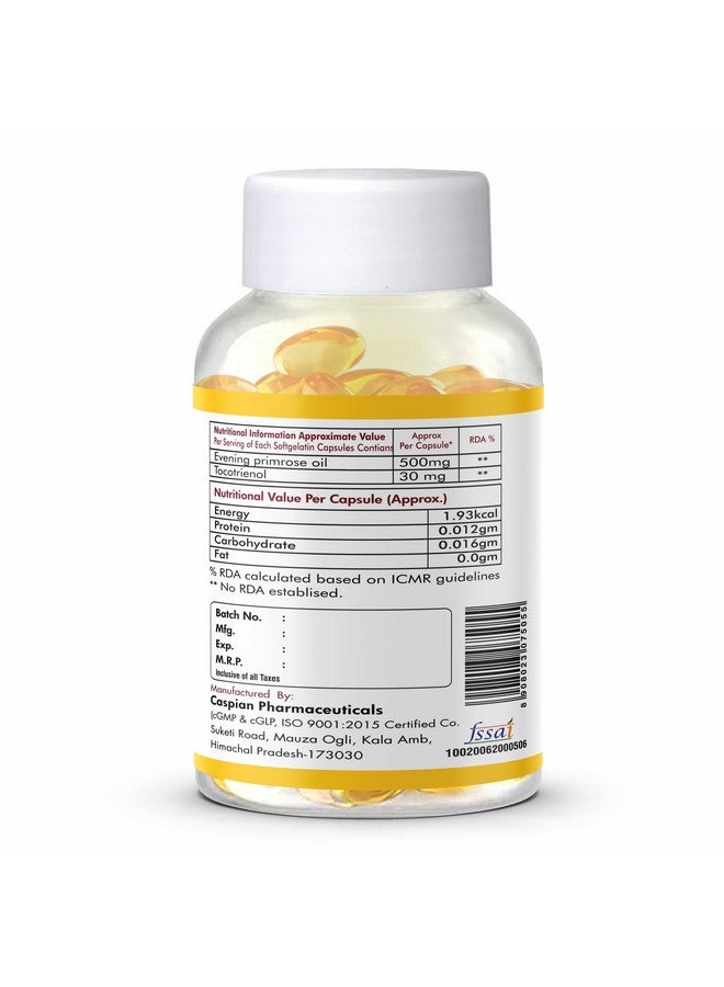 FYTIKA كبسولات فيتيكا إبو 1000 زيت زهرة الربيع المسائية وتوكوترينول | لبشرة صحية وخالية من حب الشباب | يدعم التوازن الهرموني لدى النساء | مفيد في متلازمة ما قبل الحيض وانقطاع الطمث | مستخلص زيت طبيعي 60 كبسولة لينة - Image 3