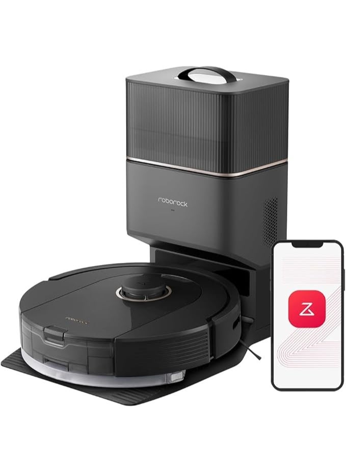 مكنسة وممسحة روبوتية Q5 برو بلس، ذاتية التفريغ من روبروك، بقوة شفط 5500 Pa، فرشاة دورولر للتنظيف دون استخدام اليدين لمدة 7 أسابيع، تتحرك بدقة، للأرضيات الصلبة والسجاد وشعر الحيوانات الأليفة
