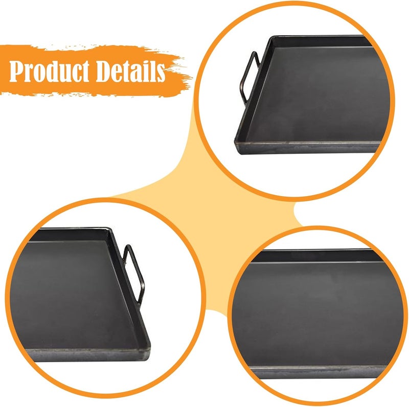 Griddle Plate Nonstick Cast Iron Griddle Pan Sturdy Cookware with Universal Compatibility Easy to Clean Practical Accessory for, 40x30cm - Image 4