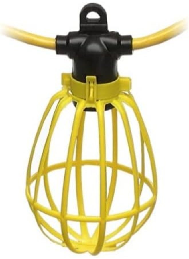 Southwire 7145SW Temporary String Light; 14/2 SJTW; 15-Amp Standard; Plastic Guard; Without Plug & Connector; 100-Foot;yellow - Image 1