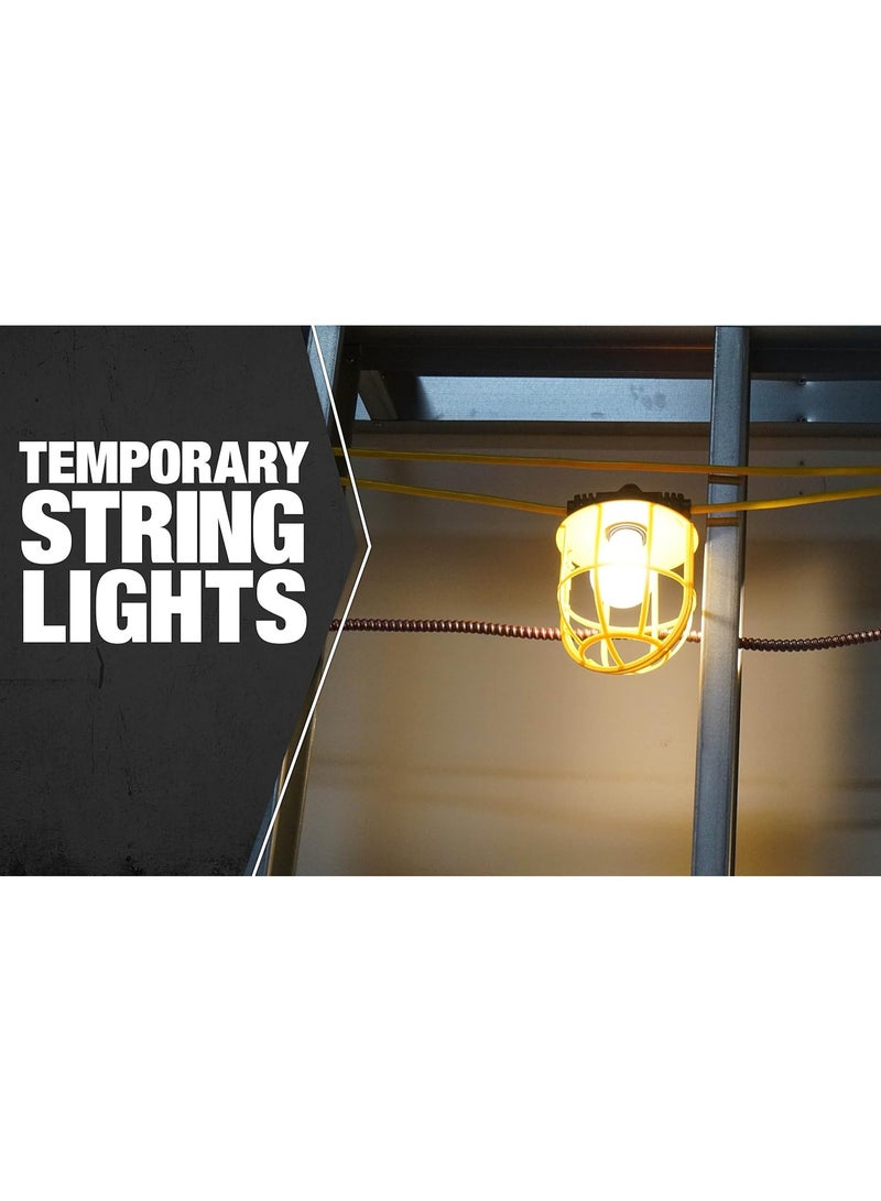 Southwire 7145SW Temporary String Light; 14/2 SJTW; 15-Amp Standard; Plastic Guard; Without Plug & Connector; 100-Foot;yellow - Image 4