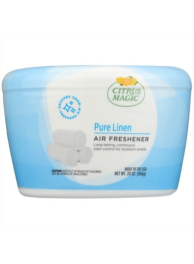 Citrus Magic Odor Absorbing Solid Air Freshener, 1.25 Pound (Pack of 1), Pure Linen, 20 Ounce - Image 1
