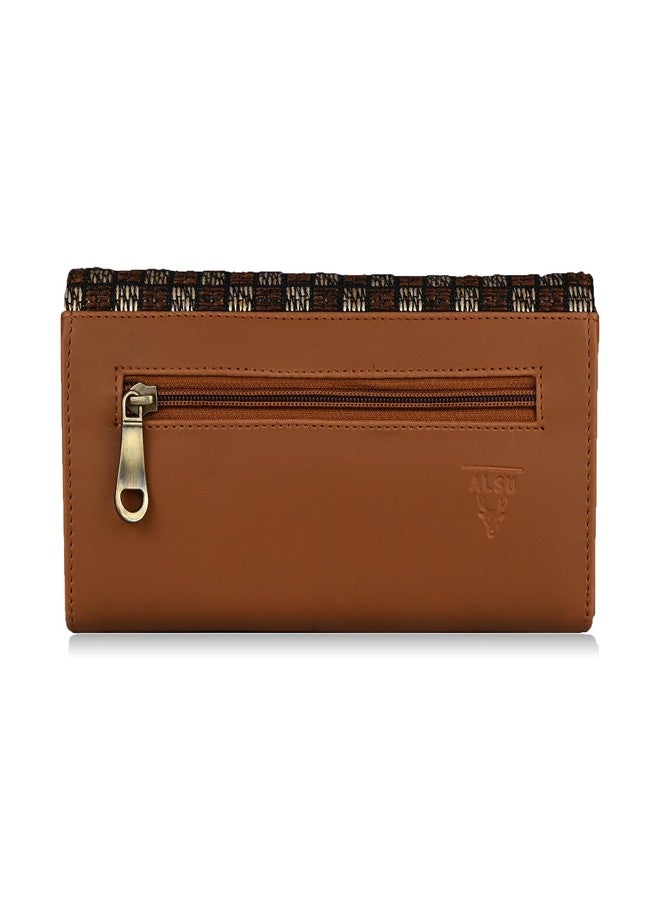 ALSU Women's Trendy Tan Hand Clutch Wallet Jute with Phone Pocket Card Holder (IRF-011tan) - Image 3