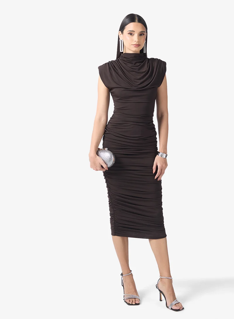 Slink Gatherings High Neck Midi Dress