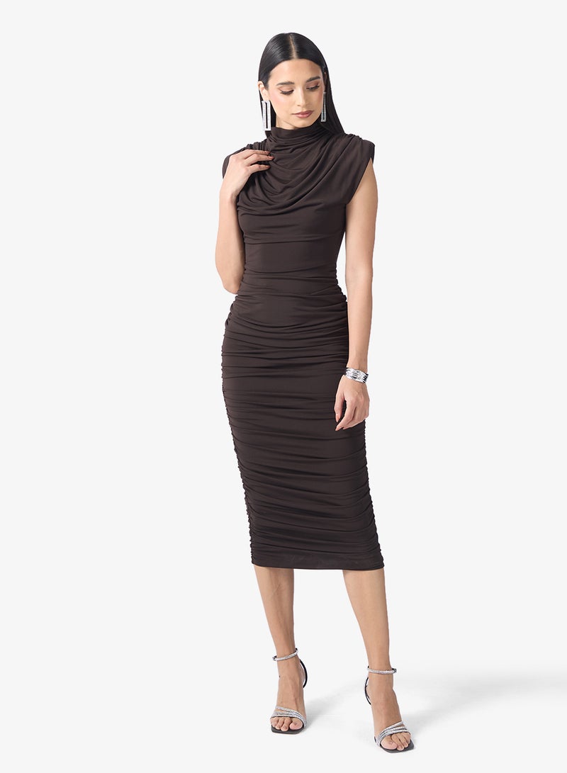TFNC Slink Gatherings High Neck Midi Dress - Image 4