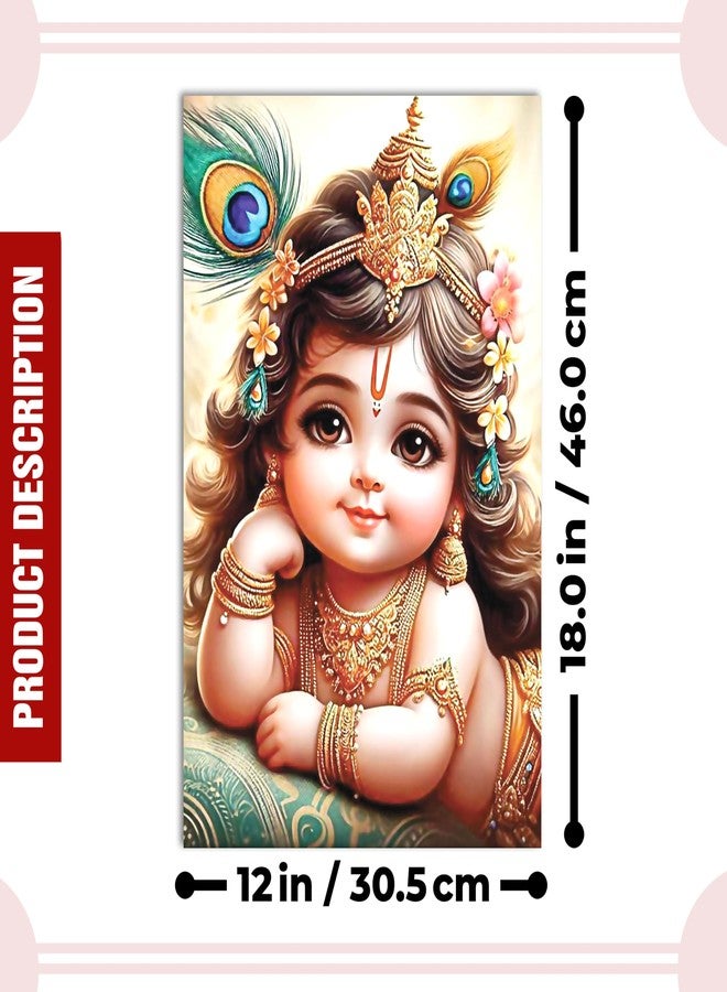 Twinster Bal krishna Posters Photo for Pregnant Women, Baby Poster Self Adhesive (Size 45 cm by 30 cm) Pack of 1 (Design1) - Image 3