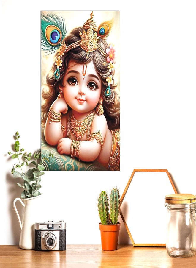 Twinster Bal krishna Posters Photo for Pregnant Women, Baby Poster Self Adhesive (Size 45 cm by 30 cm) Pack of 1 (Design1) - Image 2