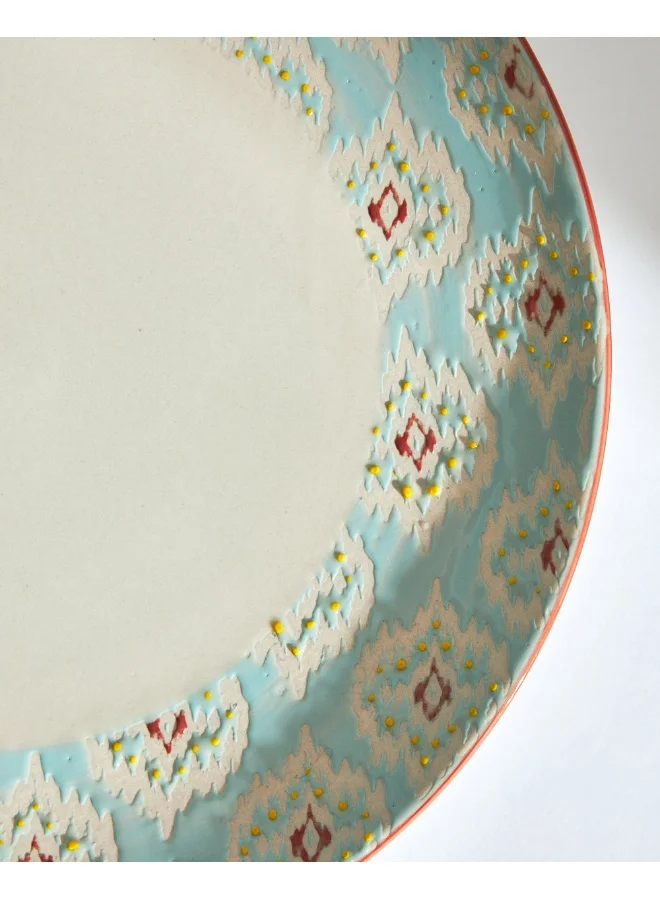 Chumbak Ikat Fusion Dinner Plate