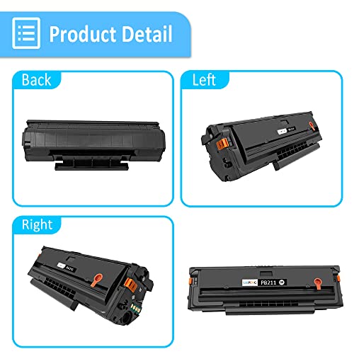 LAIPENG PB-211 PB211 PB 211 PB-211EV PB 211EV Compatible Toner Cartridge 1600 Pages for P2500W P2502W P2207 M6550 M6500NW M6550NW M6600 M6600NW M6602NW M6552 M6552NW M6602N Printers (Black,2-Pack) - Image 5